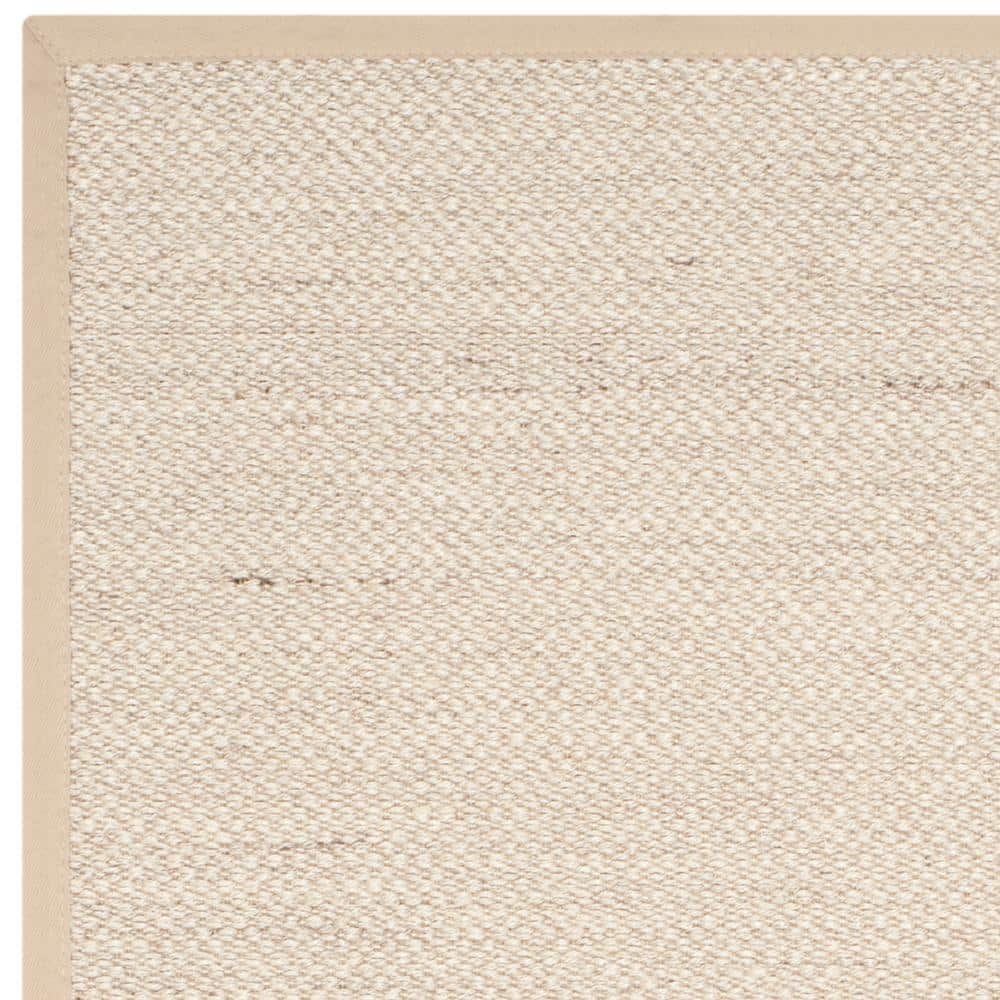 Coastal Charm Hand-Knotted Marble & Linen 59" Area Rug