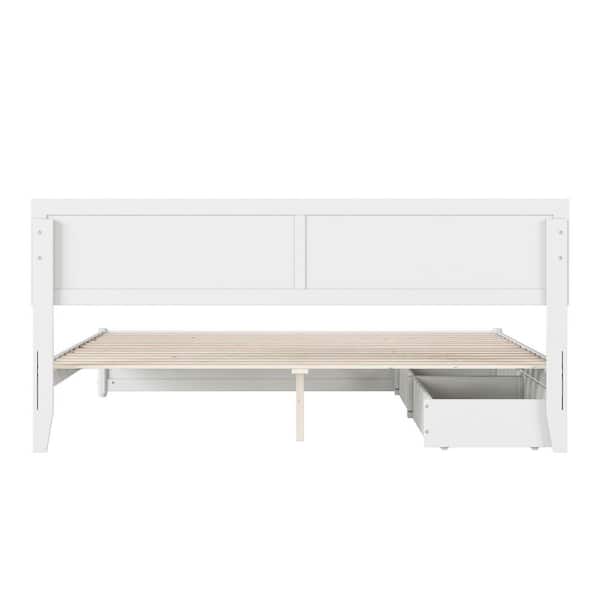 AFI Aria Walnut Brown Solid Wood Frame King Modern Low