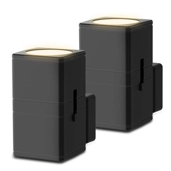 YANSUN 1-Light Dimmable Night Light Plug-In Adjustable 0-100LM Soft White with Dusk to Dawn Sensor for Hallway Bedroom(2-Pack)