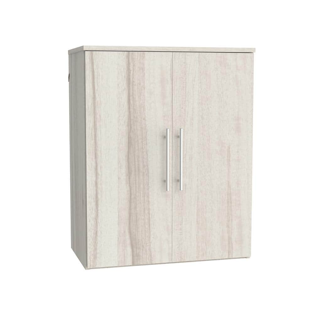 ClosetMaid Style+ 14.59 in. D x 25.12 in. W x 31.28 in. H Bleached Walnut Laundry Room Floating Cabinet Kit with Modern Doors