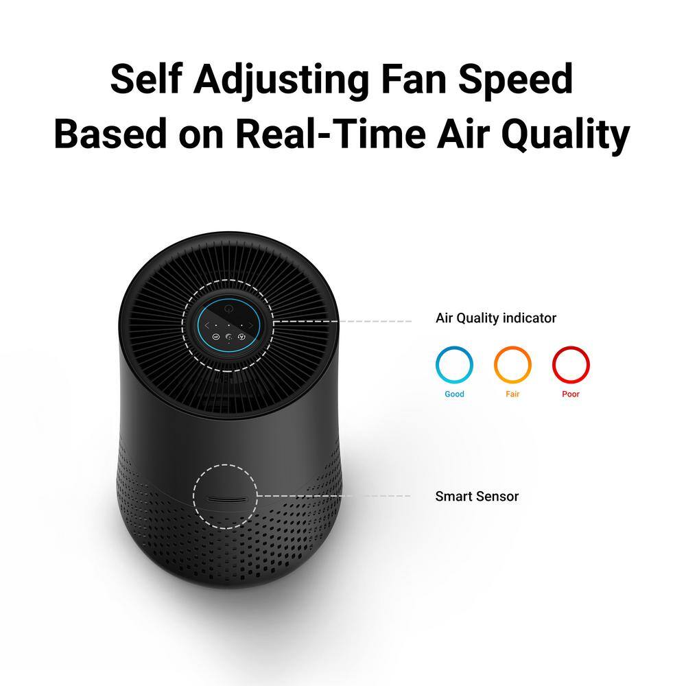 Winix A230 Black HEPA 4-Stage Air Purifier with PlasmaWave Technology