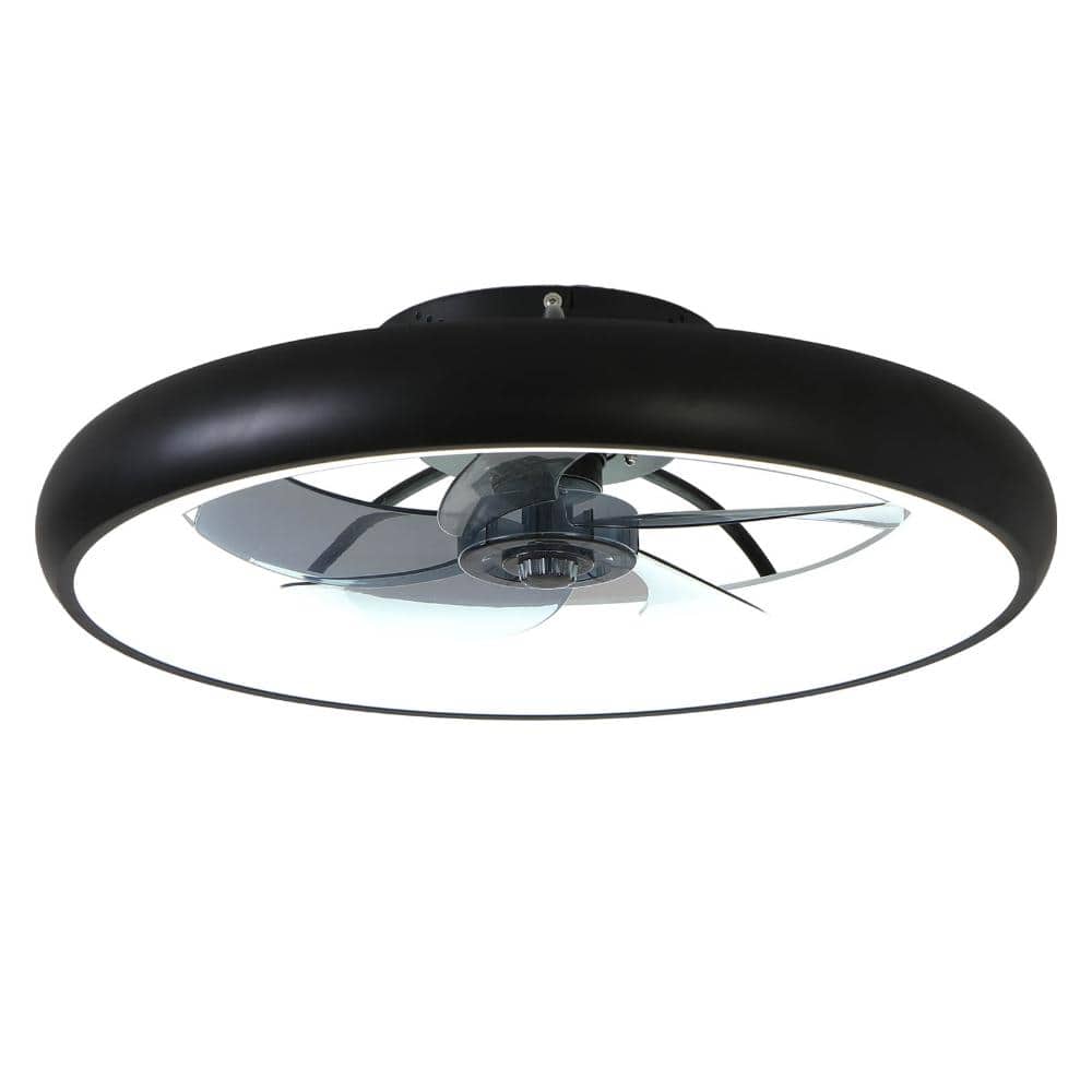21.7 in. Black LED Fandelier Ceiling Fan with Light, Remote and App Control, Reversible 6-Speed DC Motor, Flush Mount price history on PriceWatchPro