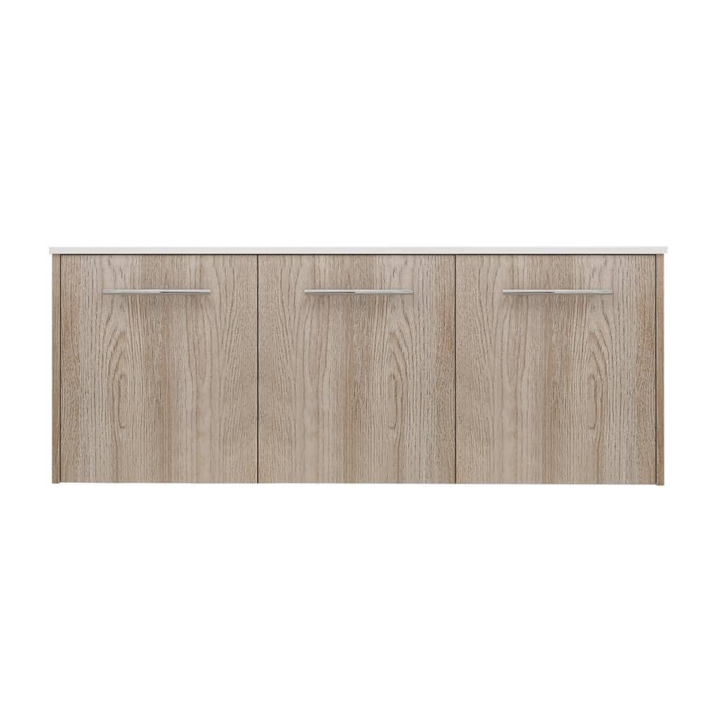 48 In.W X 18.11 In.D X 18.3 In. H Single Sink Wall Mounted Floating Bath Va