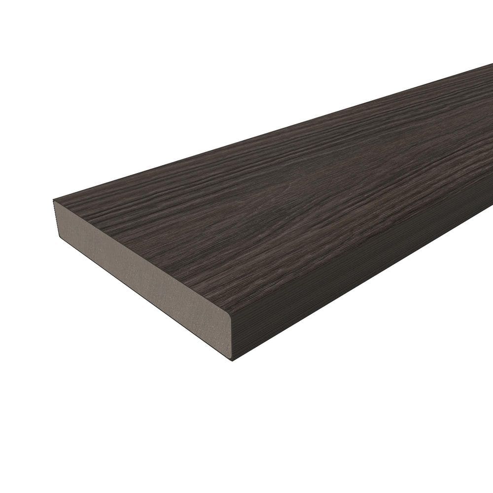 Cortes Plus 0.88 in. x 5.43 in. x 1 ft. Rustic and Wood Grain Spanish Walnut Composite Decking Board Sample price history on PriceWatchPro