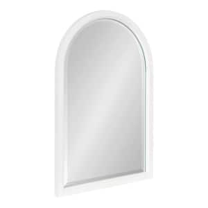 Hogan 30.00 in. H x 20.00 in. W Farmhouse Arch White Framed Accent Wall Mirror