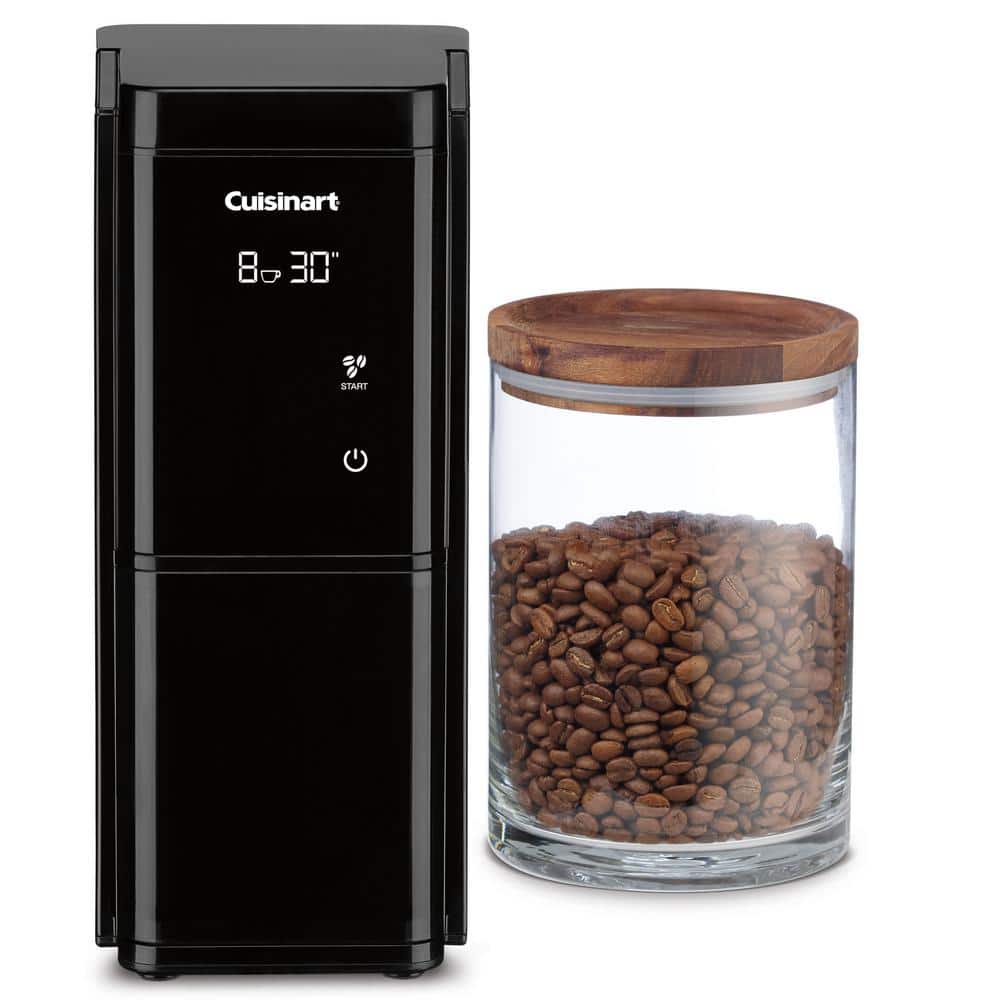 Touchscreen 8 oz. Black Burr Coffee Grinder