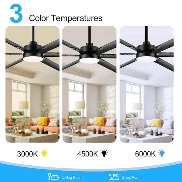 Breezary Aubrey 65 in. Indoor 120-Volt Black-Aluminum-Blade