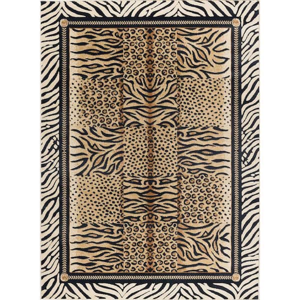 Tayse Rugs Festival Animal Beige 8 ft. x 11 ft. Indoor Area Rug