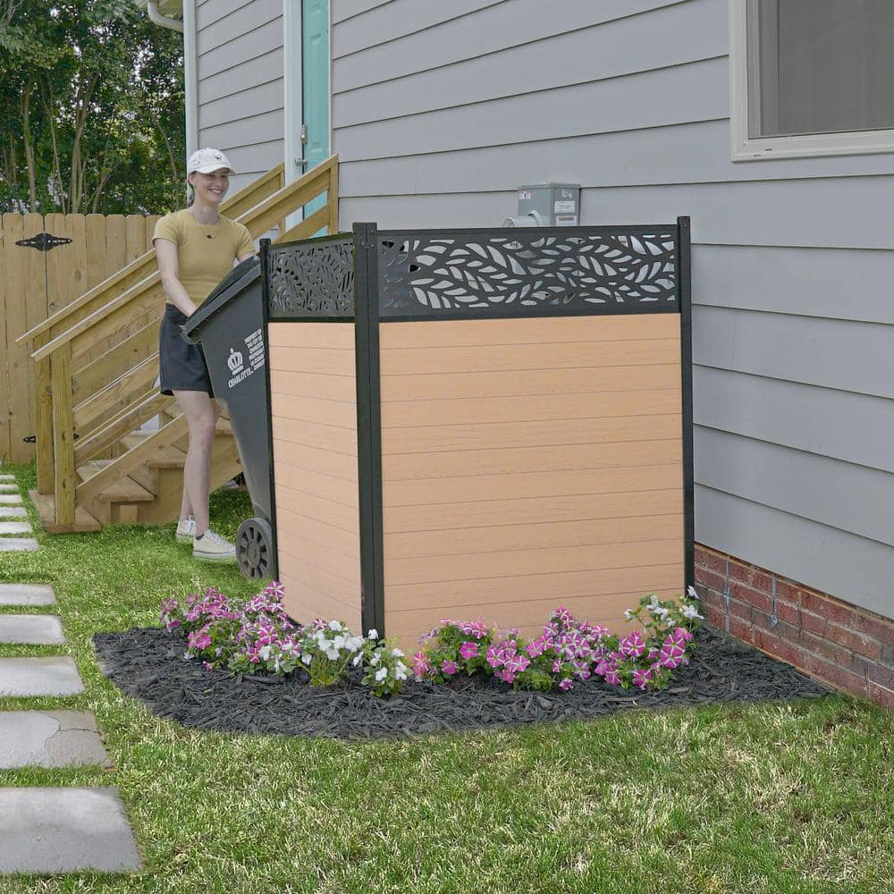 Nappa Cedar Color Vinyl Privacy Screen Kit with Laser Cut Design