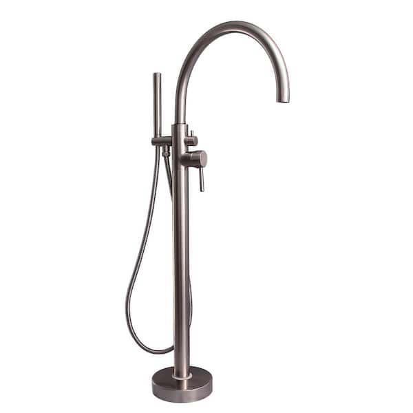 Barclay Products Bianca 2-Handle Freestanding Tub Faucet with Hand Shower in Brushed Nickel