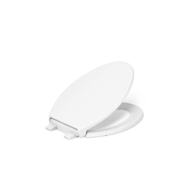 Border Elongated ReadyLatch Quiet-Close Toilet Seat in White