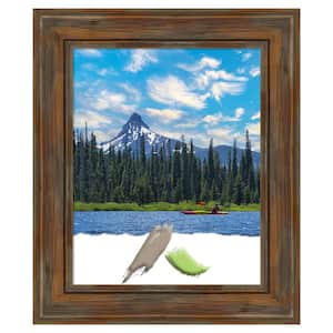 Alexandria Rustic Brown Wood Picture Frame Opening Size 16 x 20 in.
