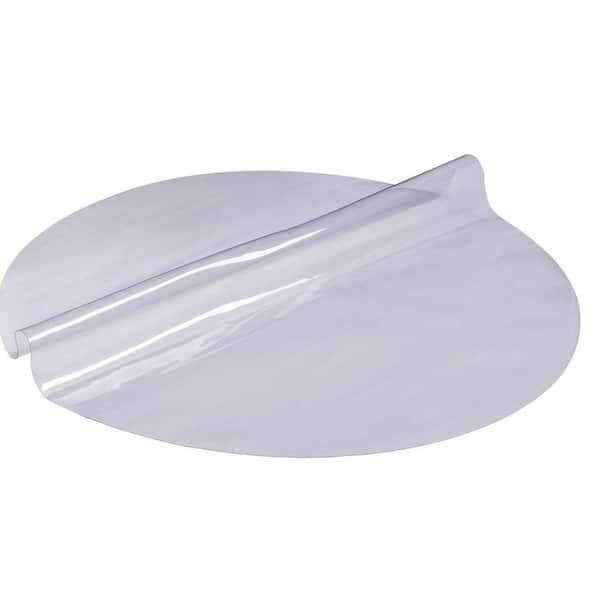 Clear Table Cover Protector, 48 in. L 1230 mm Round Table Cover, 1.5 mm Thick PVC Plastic Tablecloth, Solid
