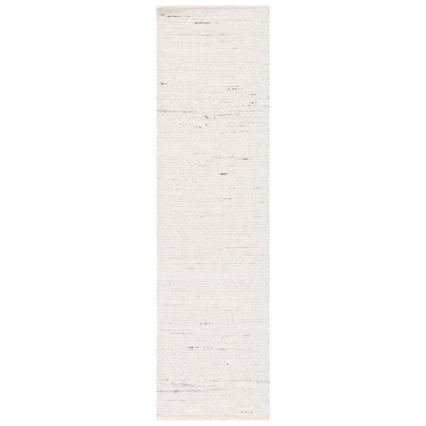 Natura 2 ft. x 7 ft. Ivory Border Striped Runner Rug