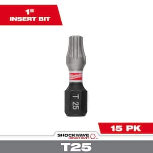SHOCKWAVE Impact Duty 1 in. T25 Torx Alloy Steel Insert Bit (15-Pack)