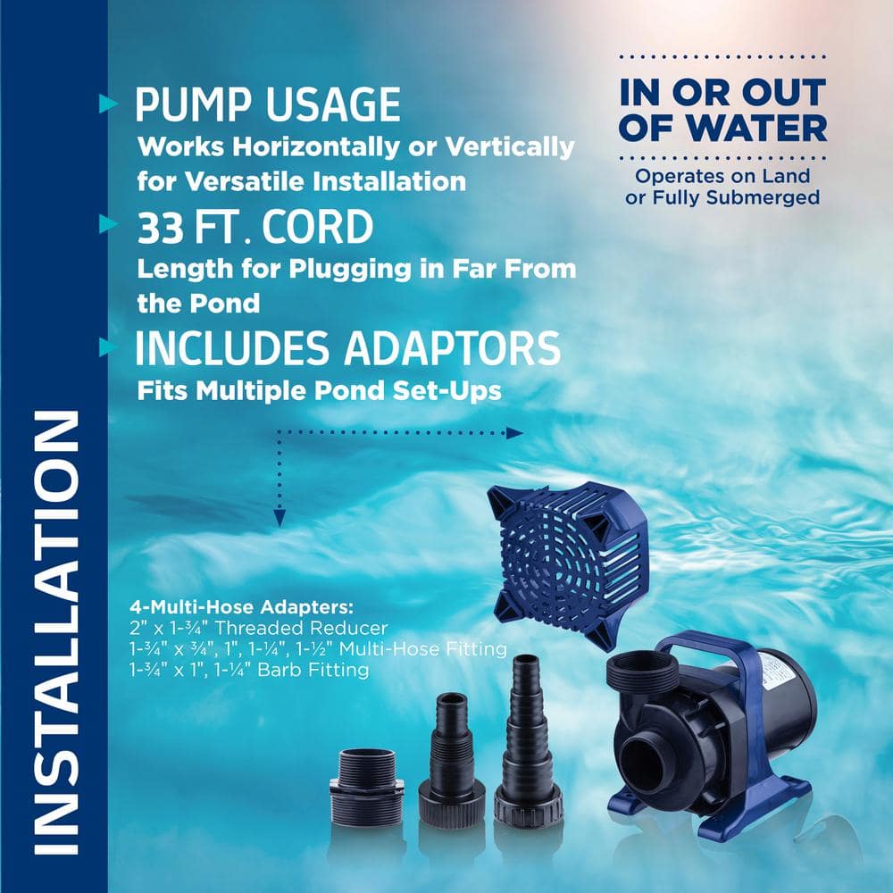 4000GPH Blue Submersible Cyclone Pump with Ceramic Shaft