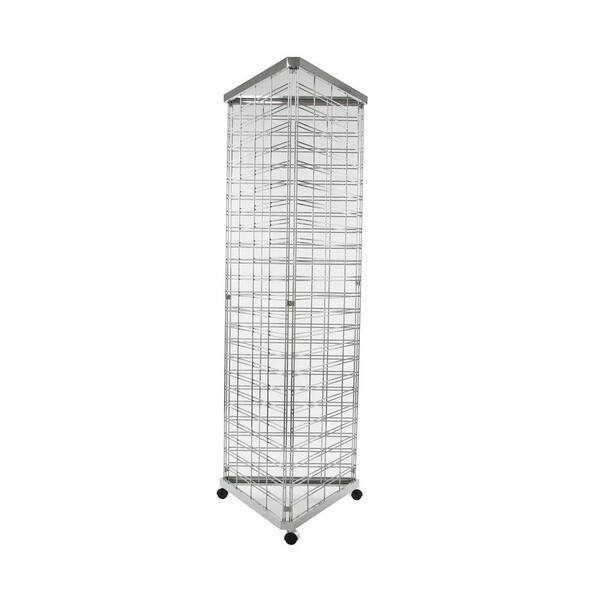 Econoco - 24 in. Chrome Grid Panel Triangle Base