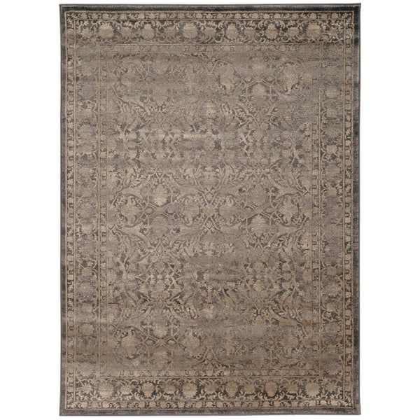 Colosseo Light Brown 3 ft. x 5 ft. Traditional Oriental Vintage Area Rug