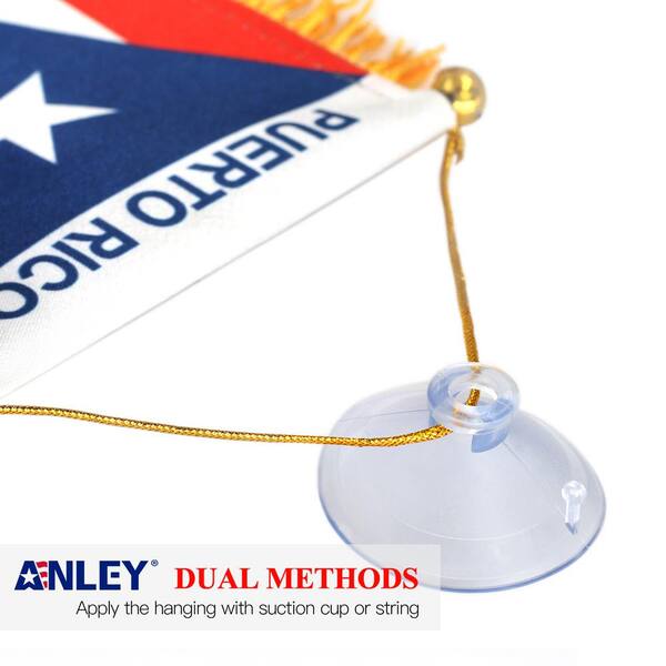 Anley 4 X 6 Inch Afro American Fringy Window Hanging Flag
