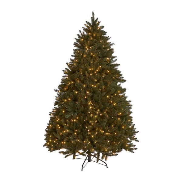 Noble House 7 ft. Pre-Lit Norway Spruce Hinged Artificial Christmas Tree with 700 Clear Lights