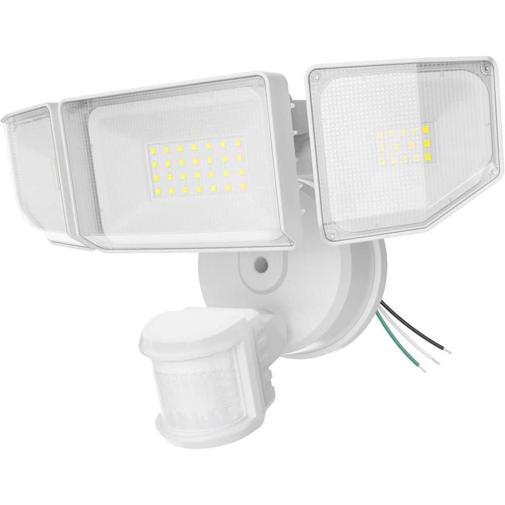 85W LED 8500 Lumen White Motion Sensing Dusk to Dawn Flood Light IP65 Waterproof 6500K 3 Head Outdoor 1 Pack price history on PriceWatchPro