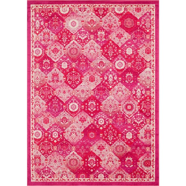 Unique Loom Penrose Blake Magenta 10 ft. x 14 ft. Area Rug 3143443
