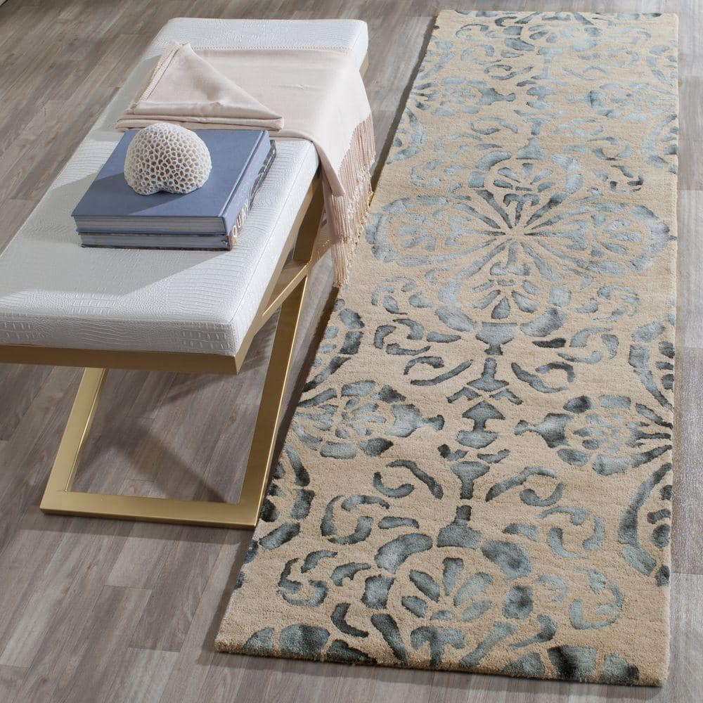 Elegant Gray Hand-Tufted Wool Runner Rug 2'3" x 6'