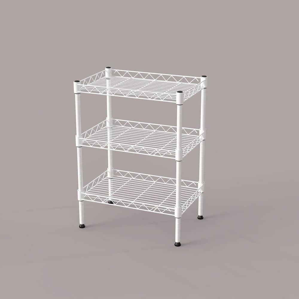Noble House Nash Metal Wire 3-Tier Adjustable Shelving Unit in