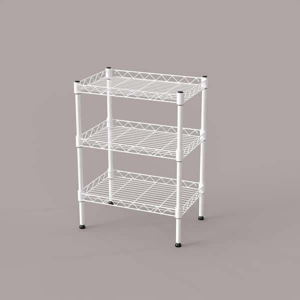 Nash Metal Wire 3-Tier Adjustable Shelving Unit in White (17.71 in. W x 11.81 in. D x 23.63 in. H)