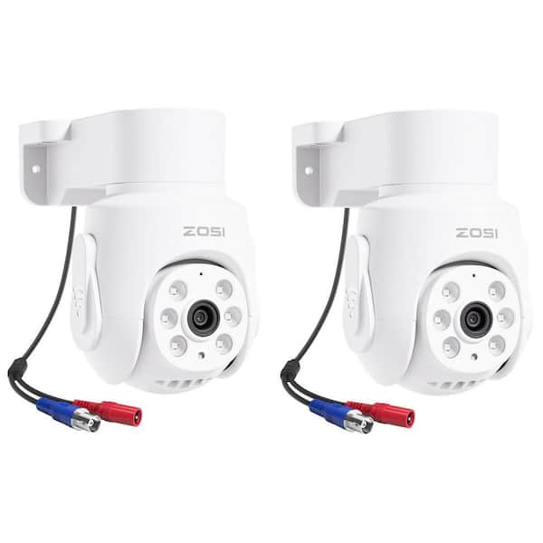 1080P 2MP 360° Pan Tilt TVI Hardwired Outdoor Security Camera Only Compatible with Same Brand DVR (2-Pack)