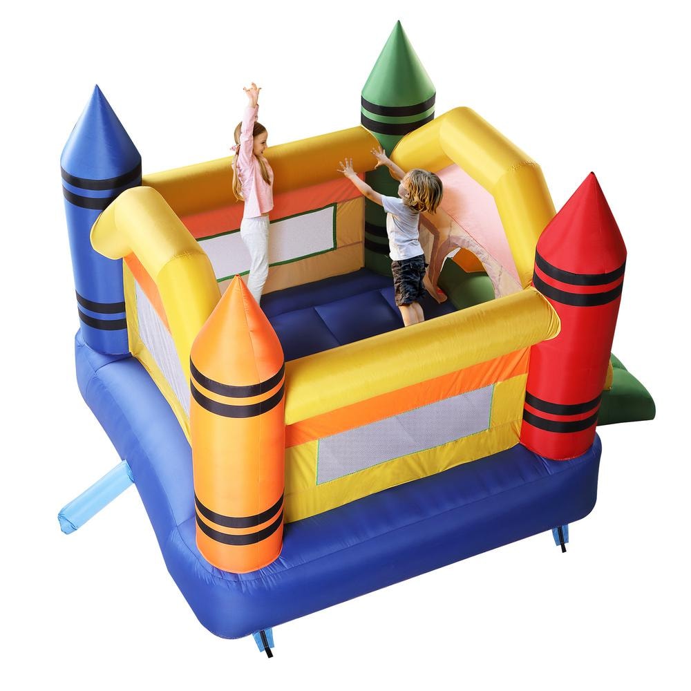 TOBBI Inflatable Bounce House Kid Jump and Slide Castle Bouncer with  Trampoline TH17P0167 - The Home Depot