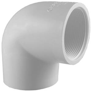 1 in. x 1/2 in. PVC Schedule 40 90-Degree S x FPT Elbow Fitting