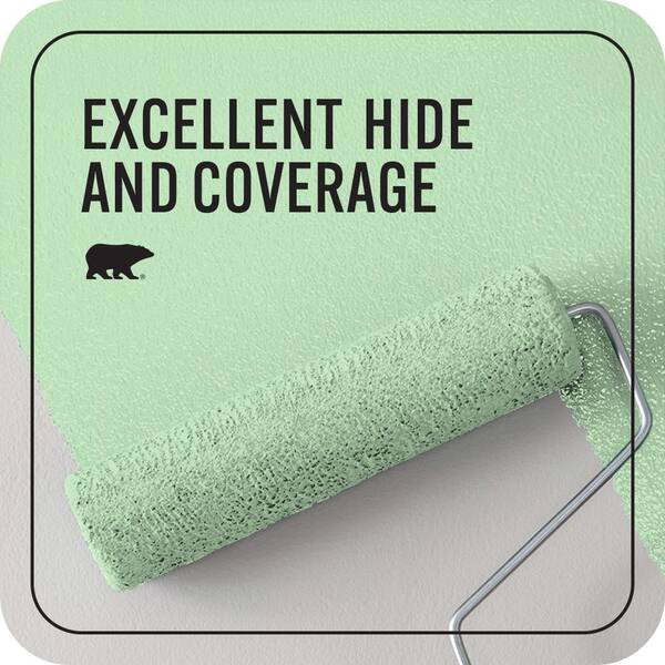 BEHR PREMIUM PLUS 1 qt. #450A-3 Mountain Mint Satin Enamel Low