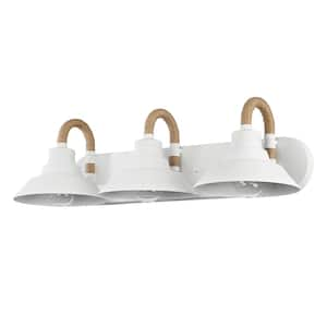 Journey 9.375 in. 3-Light White Vanity Light with Natural White