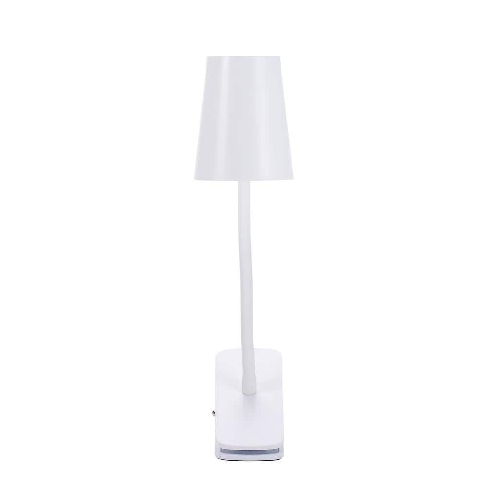 Compact Adjustable White LED Clip-on Desk Lamp with Touch Control