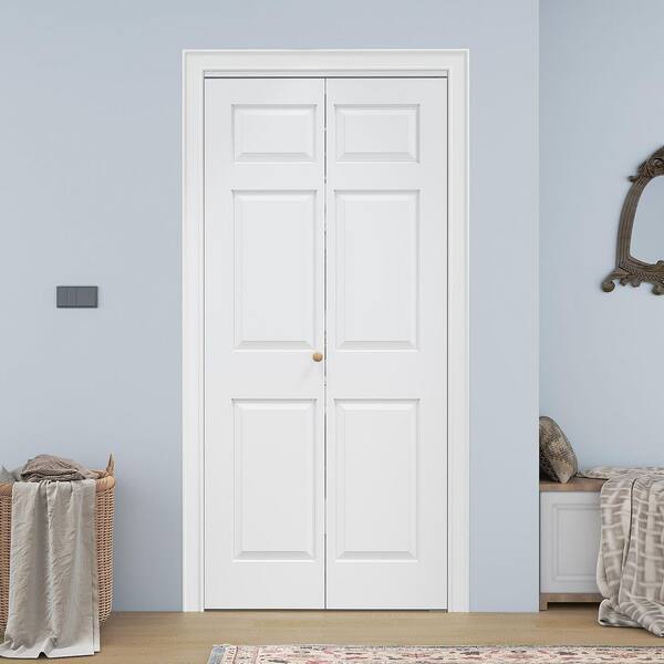 MillwkPro 36 in. x 80 in. 6 Panel Hollow Core White Primed