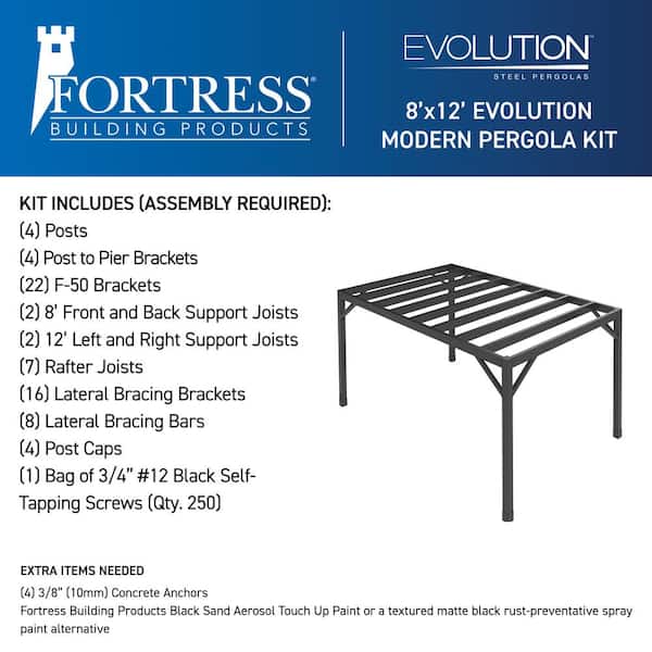 Fortress Building Products 4-ft x 4-in Black Sand Steel Joist