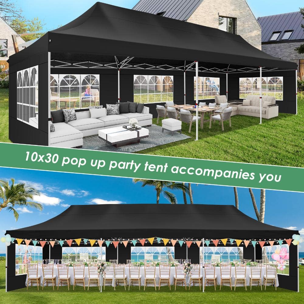 COBIZI 354'' W x 118'' D Pop up Canopy with 8 Removable Sidewalls