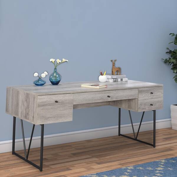 Coaster writing desk in store grey driftwood