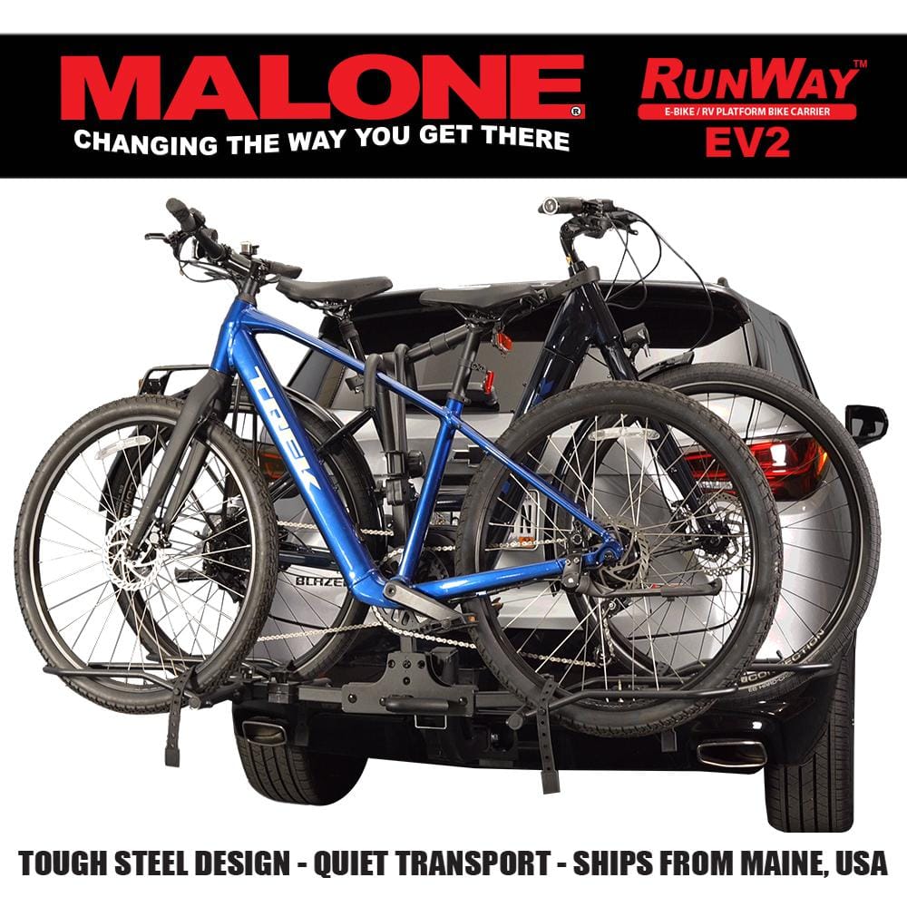 Black Steel Hitch Mount Folding E-Bike Carrier
