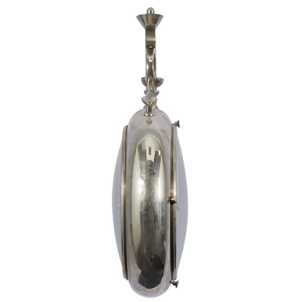 16" Silver Stainless Steel Pocket Watch Style Wall Clock