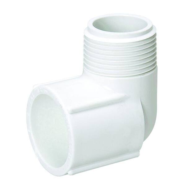 Mueller Streamline 1-1/4 in. PVC Schedule 40 90-Degree Slip x MPT ...