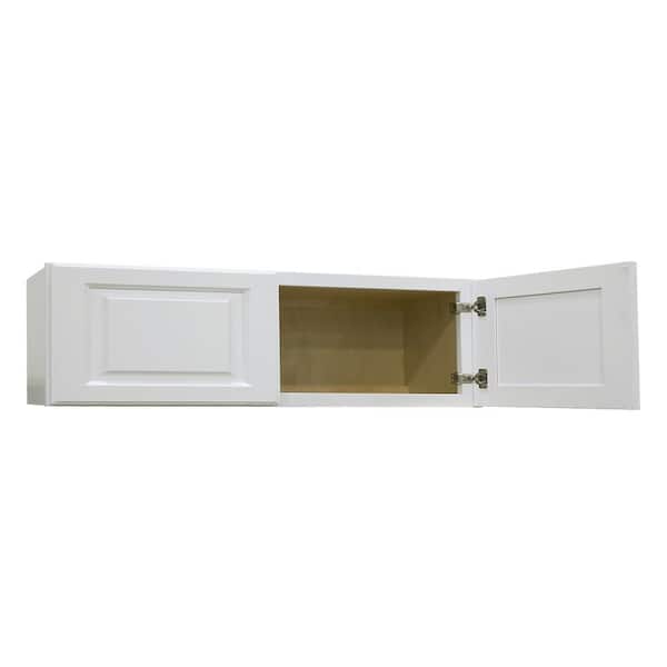 LIFEART CABINETRY LaPort Assembled 30x15x12 in. Wall Cabinet with 2 Doors in Classic White