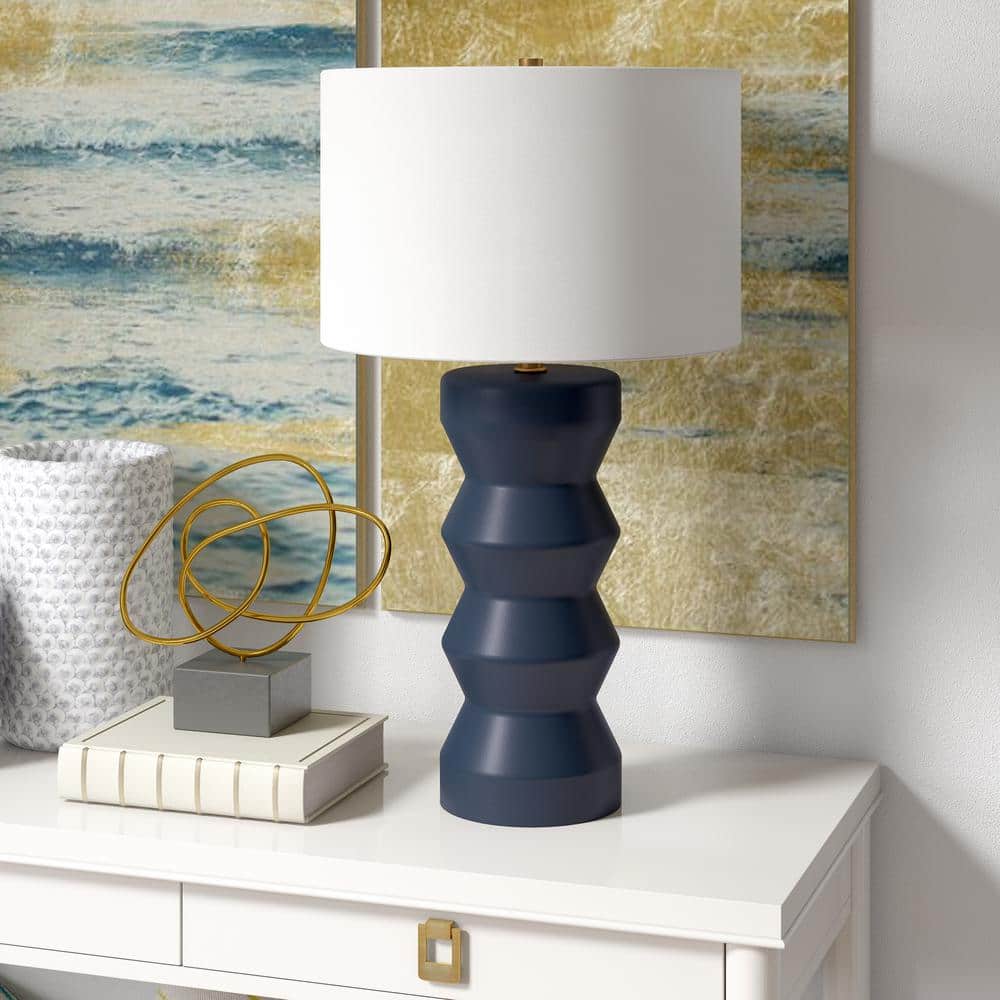 Carlin 26.5'' Matte Navy Blue Smart Ceramic Table Lamp