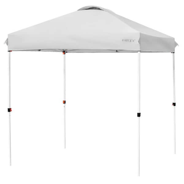 6.6 ft. x 6.6 ft. Gray Pop-up Canopy Tent with Roller Bag