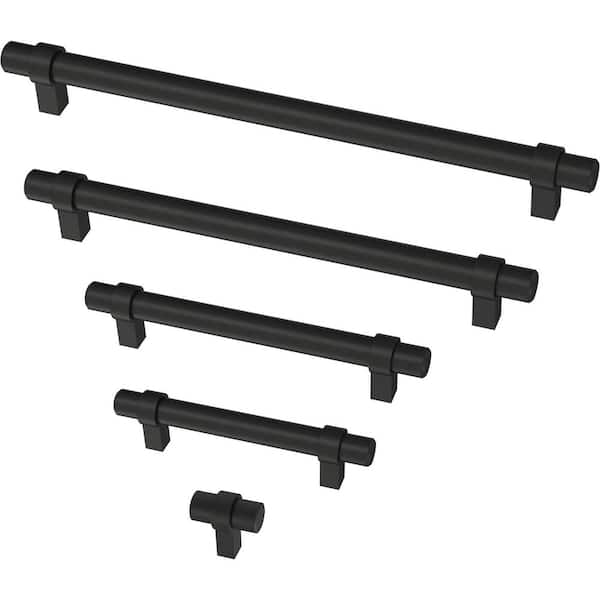 3 in. (76 mm) Matte Black Straight Bar Drawer Pull (10-Pack) 3 in. (76 mm) Matte Black Straight Bar Drawer Pull (10-Pack)