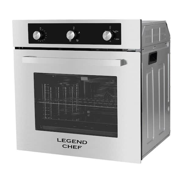 LEGEND CHEF 24 in. Builtin Single Wall Oven, 6 Cooking Functions