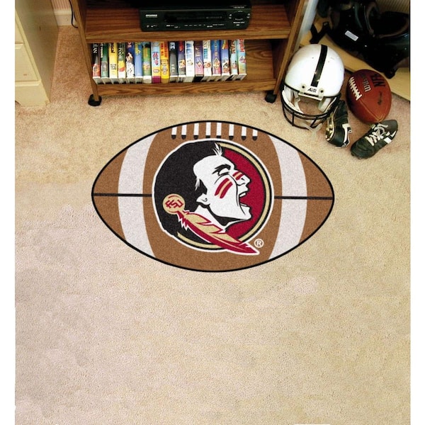 NCAA Florida State University Seminole Logo Brown 2 ft. x 3 ft. Specialty Area Rug