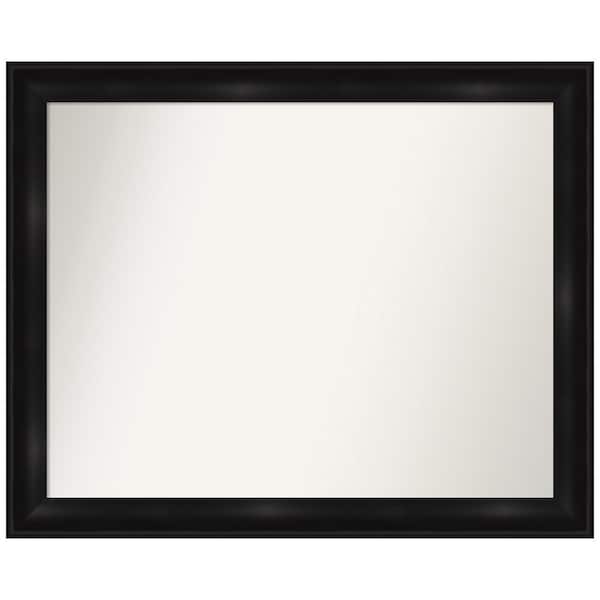 Amanti Art Grand Black Narrow 32 in. W x 26 in. H Rectangle Non-Beveled Framed Wall Mirror in Black