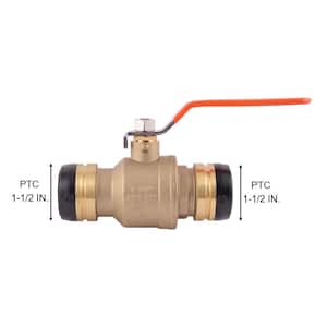 1-1/2 in. Push-to-Connect Brass Ball Valve Fitting